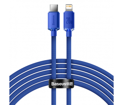 USB-C to Lightning Cable Baseus Crystal Shine Series, 20W, 2.4A, 2m, Blue CAJY000303 