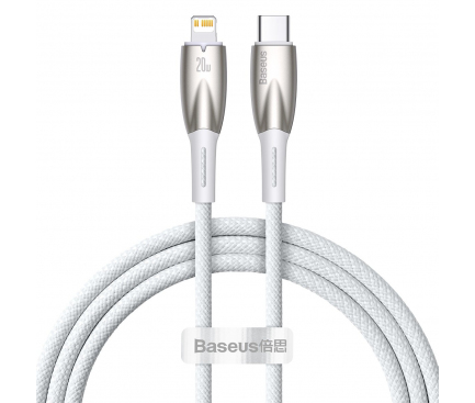 USB-C to Lightning Cable Baseus Glimmer Series, 20W, 2.4A, 1m, White CADH000002 