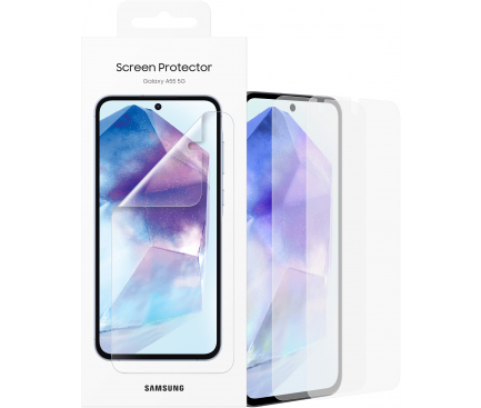 Front Cover Clear Screen Protector for Samsung Galaxy A55 5G A556, 2-Pack, Transparent EF-UA556CTEGWW