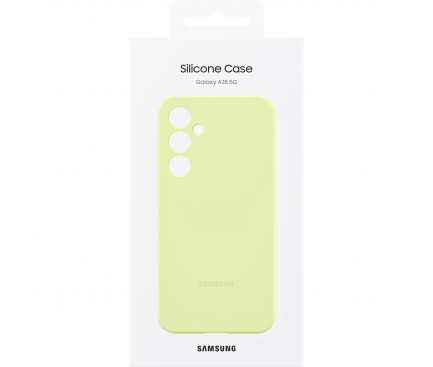 Silicone Case for Samsung Galaxy A35 5G A356, Lime EF-PA356TMEGWW 