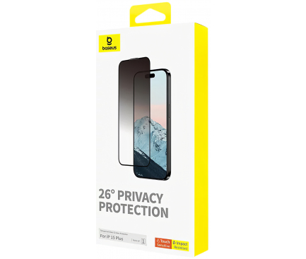 Front Cover Privacy Screen Protector Baseus Diamond for Apple iPhone 15 Plus P60057405203-02 