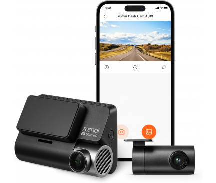 Dash Camera 70mai A810, 4K, Wi-Fi, GPS, 3inch LCD, Black