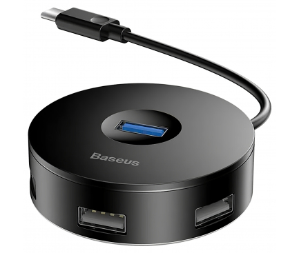USB-C Hub Baseus AirJoy, 1 X USB-A 3.0 - 3 X USB-A 2.0, Black CAHUB-G01