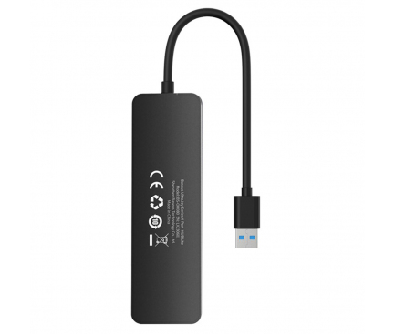 USB-A Hub Baseus UltraJoy, 4 x USB-A 3.0, 1m, Black B0005280B111-03