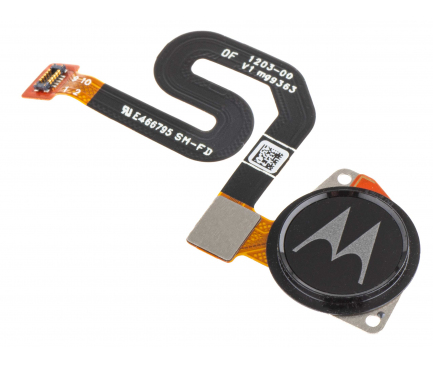 Fingerprint Sensor Flex for Motorola Moto G7 Power, Ceramic Black, Pulled (Grade A) 