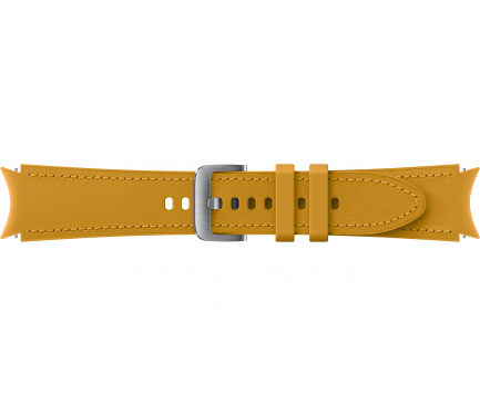 Hybrid Leather Strap for Samsung Galaxy Watch6 / Classic / Watch5 / Pro / Watch4 Series, 20mm, M/L, Mustard ET-SHR89LYEGEU