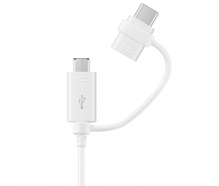 USB-A to microUSB / USB-C Cable Samsung Combo, 18W, 2A, 1.5m, White EP-DG930DWEGWW