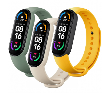 Xiaomi Mi Smart Band 6 Strap(3 pack) Ivory/Olive/Yellow BHR5135GL (EU Blister)