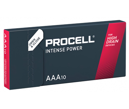 Duracell Procell Intense Batteries MN 2400, AAA / LR03 / 1.5V, Set 10 pcs, Alkaline (EU Blister)
