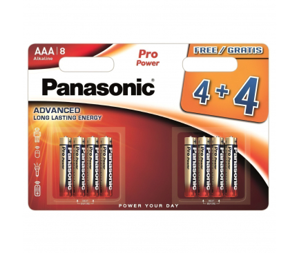 Panasonic PRO Power Batteries, AAA / LR03 / 1.5V, Set 8 pcs, Alkaline (EU Blister)