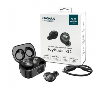 Bluetooth Handsfree TWS Kingmax JoyBuds 511 Black K-KMJB511DG (EU Blister)