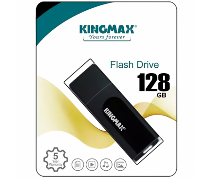 USB-A 2.0 FlashDrive Kingmax PA07, 128Gb K-KM-PA07-128GB/BK