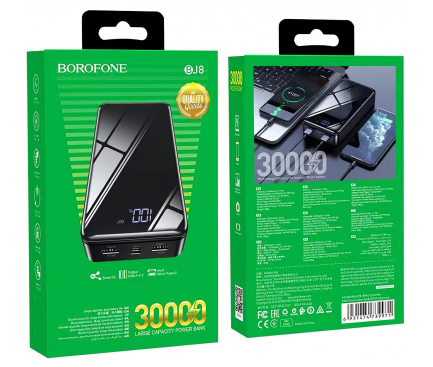 Powerbank Borofone BJ8 Extreme, 30000mAh, 10W, Black