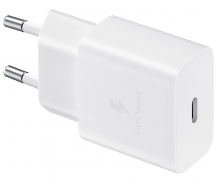 Wall Charger Samsung, 15W, 2A, 1 x USB-C, with USB-C Cable, White EP-T1510XWEGEU