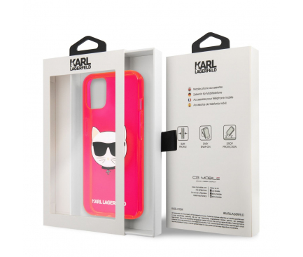 Silicone Case Karl Lagerfeld Choupette Head for Apple iPhone 13 mini, Pink KLHCP13SCHTRP