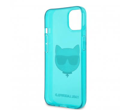 Silicon Case Karl Lagerfeld Choupette Head for Apple iPhone 13 mini Fluo Blue KLHCP13SCHTRB (EU Blister)