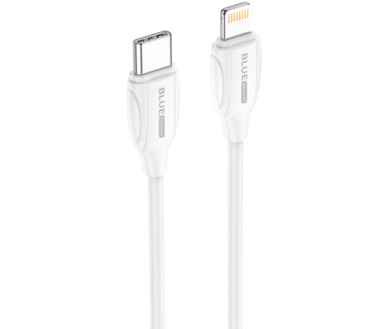 USB-C to Lightning Cable Blue Power B1BX19, 18W, 3A, 1m, White