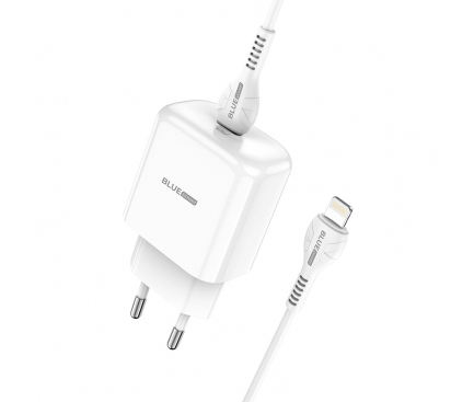 Wall Charger BLUE Power BBN3, 20W with Lightning Cable White (EU Blister)