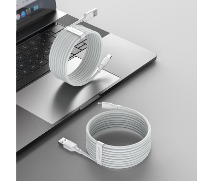 Baseus USB Data Cable USB Type-C, Power Delivery, Quick Charge, 40W, 5A, 1.5 m, Set of 2 pcs, TZCATZJ-02, White (EU Blister)
