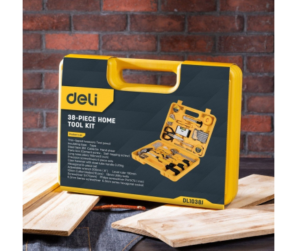 Deli Tools Box EDL1038J, Set of 38 pcs (EU Blister)
