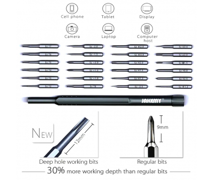 Precision Screwdriver Set With Accessories Jakemy 24in1 JM-8168 (EU Blister)
