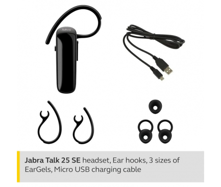 Handsfree Bluetooth Jabra Talk 25 SE, Black 100-92310901-60