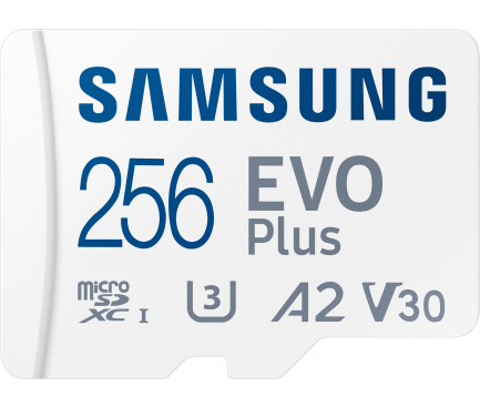 microSDXC Memory Card Samsung Evo Plus with Adapter, 256Gb, Class 10 / UHS-1 U3 MB-MC256KA/EU