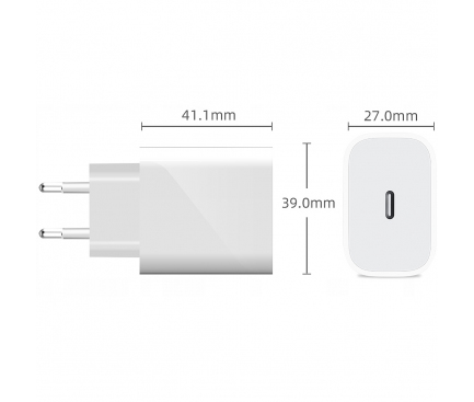 Wall Charger IMILAB, 20W, 1x Type-C with Type-C Cable White (EU Blister)