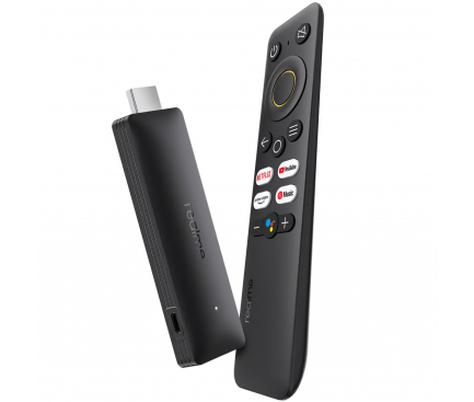 Realme Smart TV Stick with Remote and Android TV, integrated Chromecast, Black RMV2106 (EU Blister)