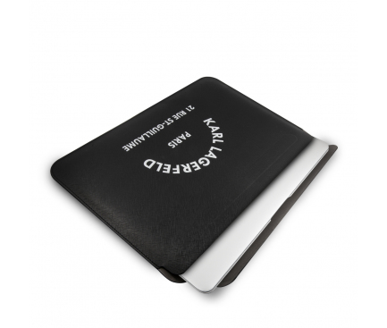 Laptop Bag Karl Lagerfeld Saffiano RSG Logo Sleeve 16 inch Black KLCS16RSGSFBK (EU Blister)