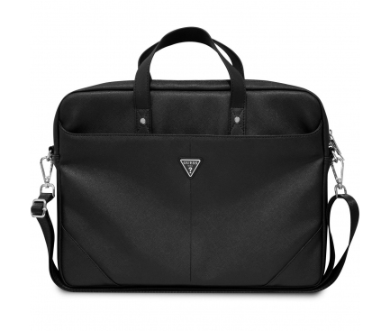 Laptop Bag Guess Saffiano Triangle Logo, 15inch - 16inch, Black GUCB15PSATLK