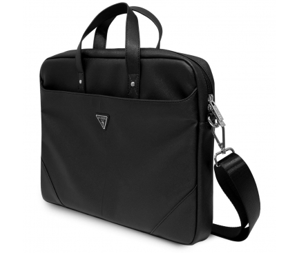 Laptop Bag Guess Saffiano Triangle Logo, 15inch - 16inch, Black GUCB15PSATLK