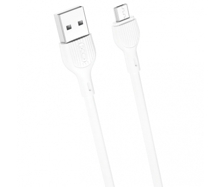 USB-A to microUSB Cable XO DESIGN NB200, 18W, 2.1A, 2m, White