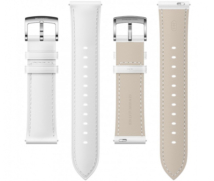 Smartwatch Huawei Watch GT3 Pro Frigga-B19V, Ceramic Case with White Leather Strap 55028825 (EU Blister)