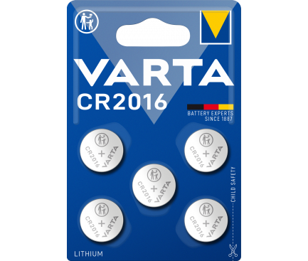 Varta Lithium Coin CR2016 Button Cell 87 MAh 3V 5 Pcs (EU Blister)