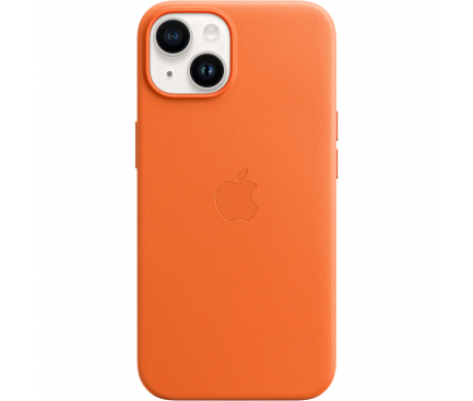 Leather Case with MagSafe for Apple iPhone 14, Orange MPP83ZM/A