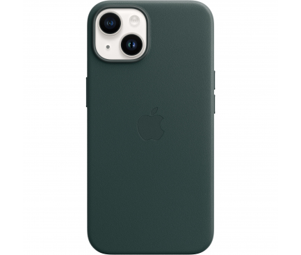 Leather Case with MagSafe for Apple iPhone 14, Forest Green MPP53ZM/A