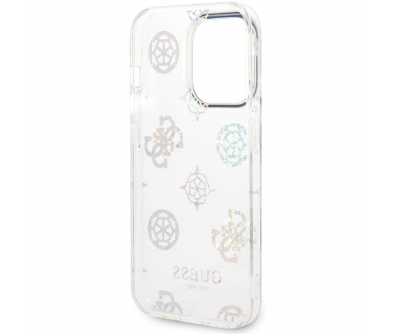 Silicone Case Guess Peony Glitter for Apple iPhone 14 Pro Max White GUHCP14XHTPPTH (EU Blister)