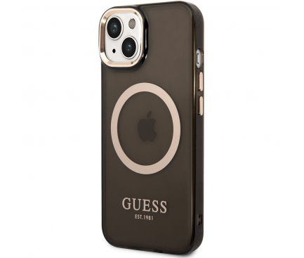Silicone Case Guess MagSafe for Apple iPhone 14 Plus Black GUHMP14MHTCMK (Eu Blister)