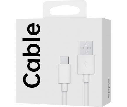 USB-A to USB-C Cable Oppo DL143, 20W, 4A, 1m, White