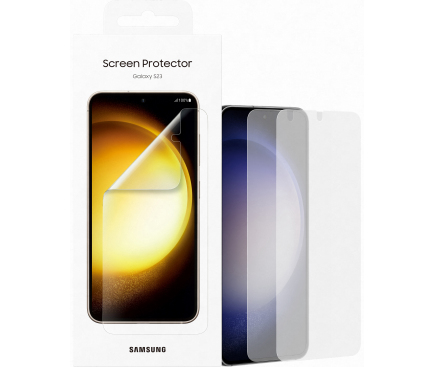 Front Cover Clear Screen Protector for Samsung Galaxy S23 S911, 2-Pack, Transparent EF-US911CTEGWW