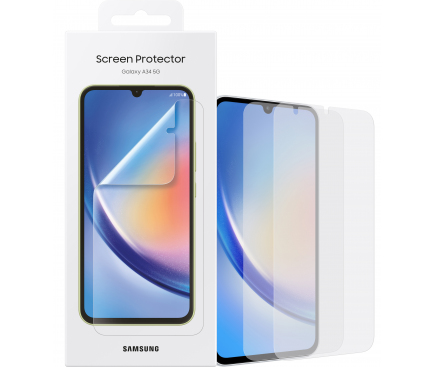 Front Cover Clear Screen Protector for Samsung Galaxy A34 A346, 2-Pack, Transparent EF-UA346CTEGWW