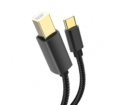 USB-C Printer Cable XO DESIGN GB010B, 1.5m, Black