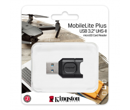 USB 3.1 Card Reader Kingston MobileLite Plus, microSD, Black