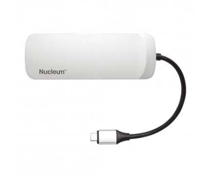 USB-C Hub Kingston Nucleum, 2 x USB-A - 2 x USB-C - HDMI - SD - microSD, White C-HUBC1-SR-EN