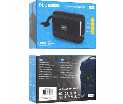 Bluetooth Speaker Blue Power BBR18 Encourage Sports, 5W, TWS, Black