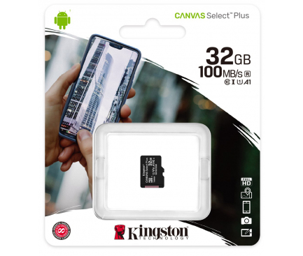 microSDHC Memory Card Kingston Canvas Select Plus, 32Gb, Class 10 / UHS-1 U1 SDCS2/32GBSP