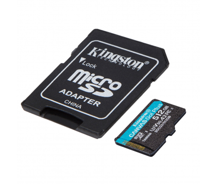 microSDXC Memory Card Kingston Canvas Select Plus with Adapter, 512Gb, Class 10 / UHS-1 U3 SDCS2/512GB
