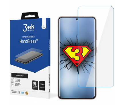 Front Cover Clear Screen Protector 3MK HardGlass for Samsung Galaxy S21 FE 5G G990, Transparent