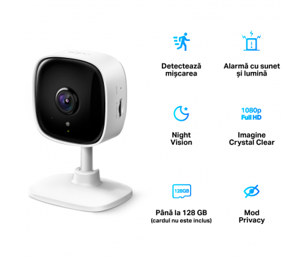 Home Security Camera TP-LINK Tapo C100, Wi-Fi, 1080P, Indoor, White